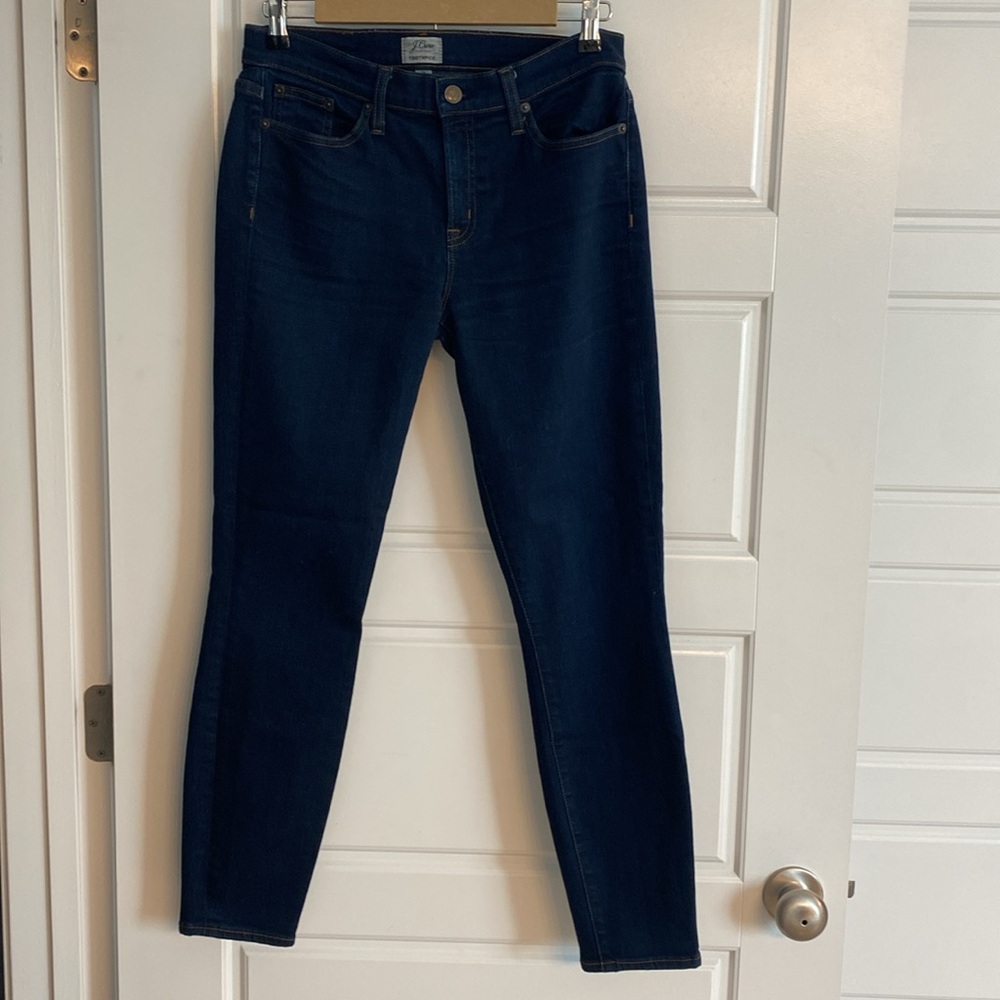 J. CREW DENIM WOMEN’s Toothpick Jeans, dark Blue, size 29, Classic, Casual, Nice